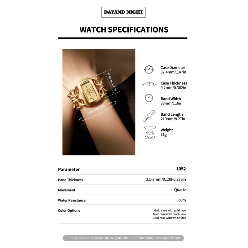 Luxury Vintage Women's Gold Quartz Wristwatch - Fashion Designer Timepiece for Parties & Daily Wear