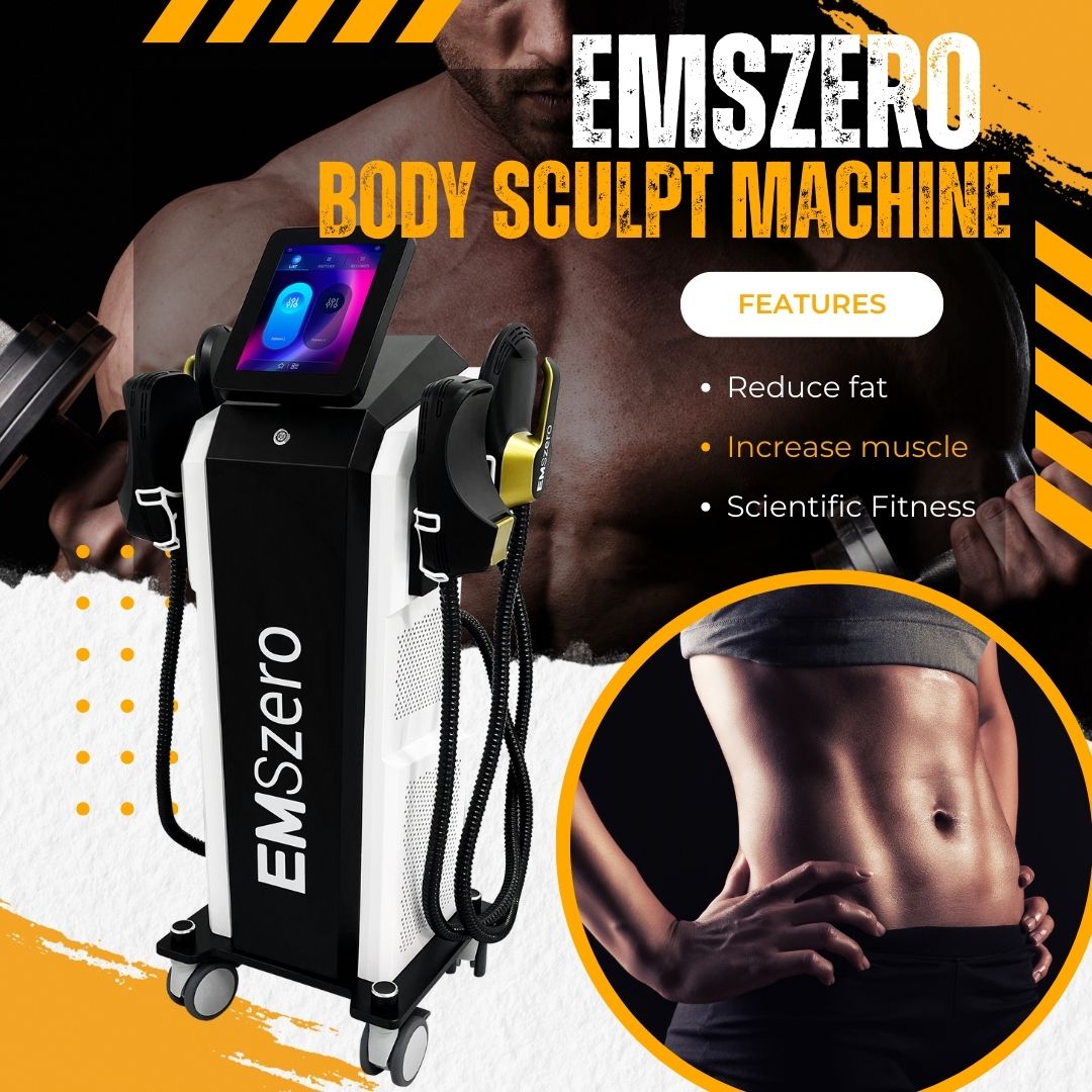 EMS Body Slimming Machine EMSZERO 15Tesla 6500W Fat Burning Improve Body Shape HI-emt Muscle Toning Build Abs Tone Buttocks Spa Salon Fitness Equipmen