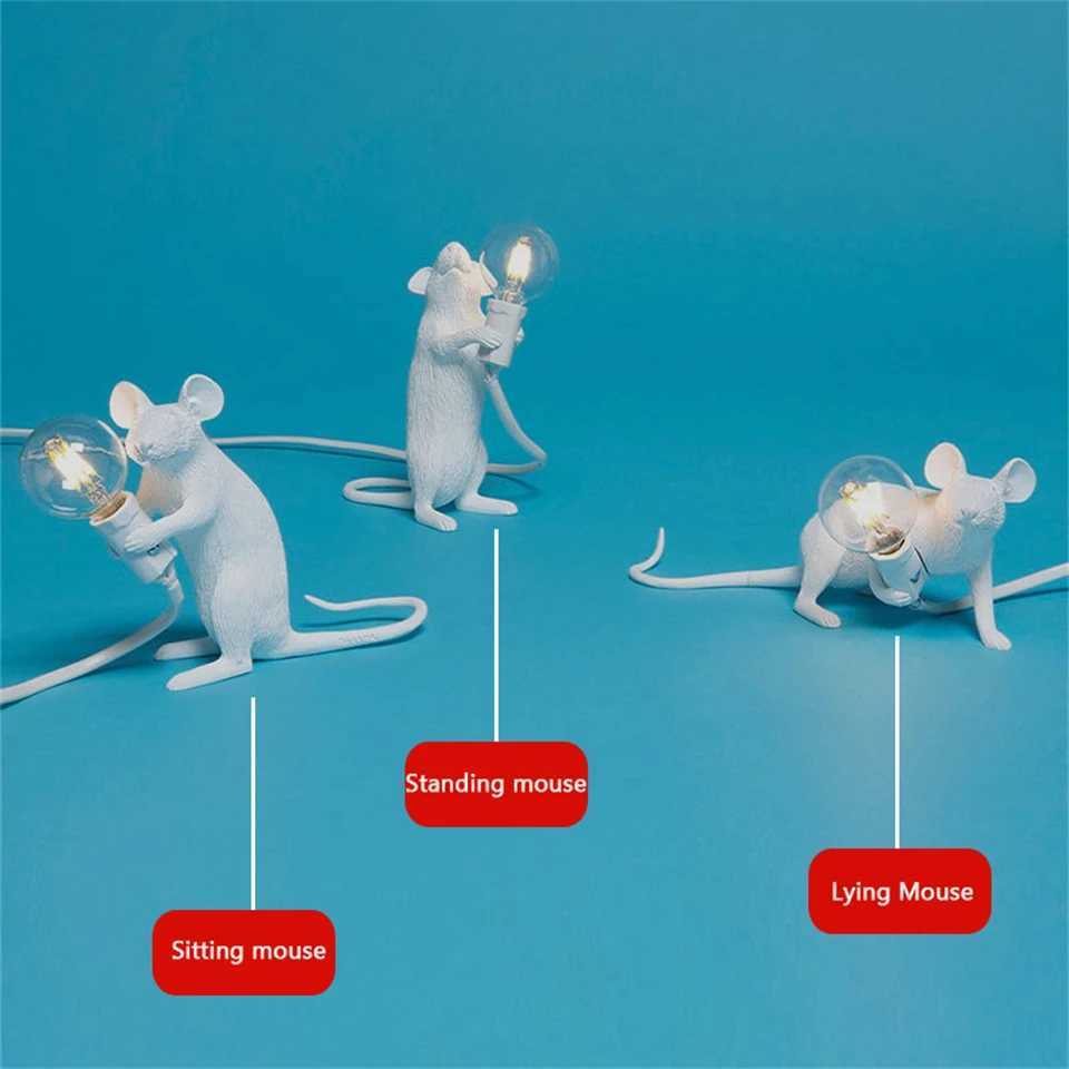Nordic Mouse LED Table Lamp Modern Style Home Room Bedside Table Lights Indoor Home Decoration Lighting Stand Lamps C251115