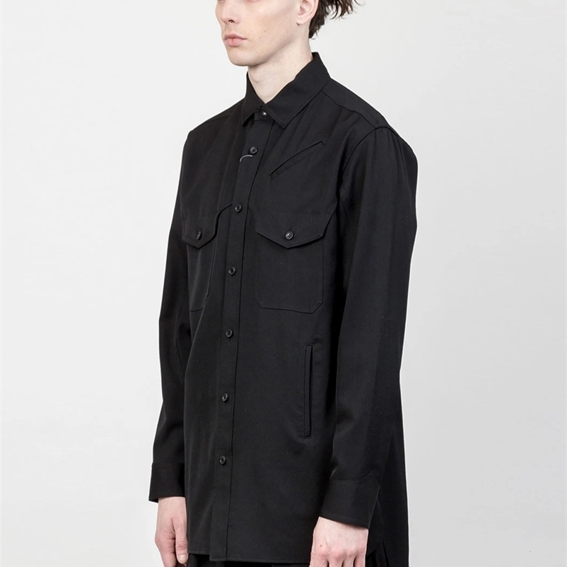 FANTASTION multiple pockets shirts Mens clothing Mens shirts korean clothes mens cotton shirts for men Male clothes 240530