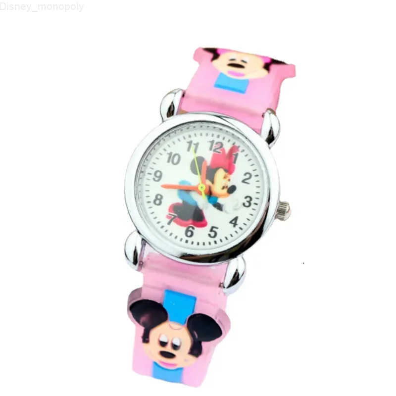 Disney New Mickey Minnie Kids Watches Fashion Cute Cartoon Children Wristwatch 3D Silicone Quartz Watch for Kids Boy Girl Birthday Gift H250924