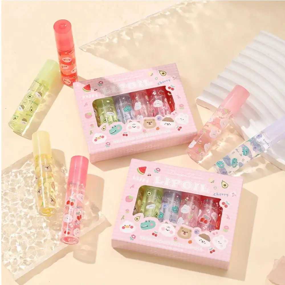Roll On Lip Oil Hydrating Gloss Set Moisturizing Fruit Balm Waterproof Non Stick Transparent Shine Care Tint F250922