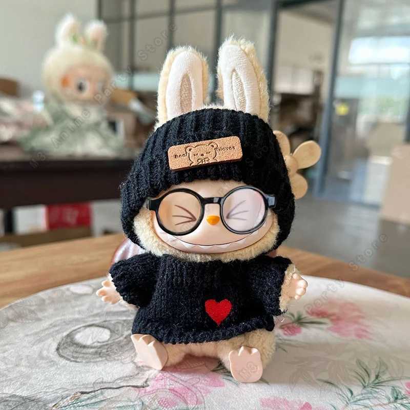 Doll clothes for Labubu Outfit V1 V2 V3 17cm Dolls Sitting Accessories Glasses Clothing Designer Kids Gift Sweater Hat Bag Set C250924