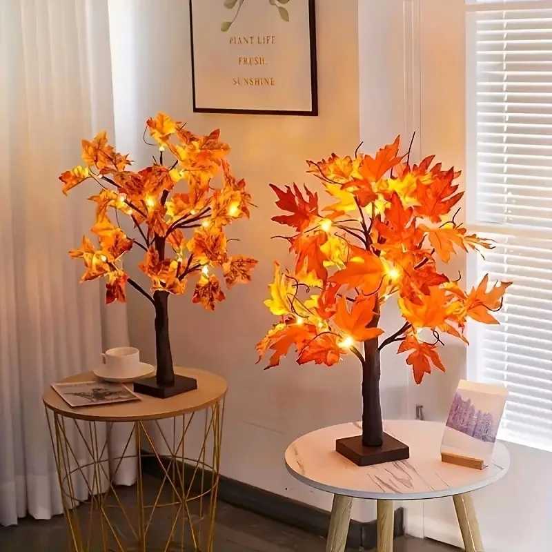 1pc 24 LED Artificial Black Birch Tree Light DIY Branches Table Lamp For Fall Gifts Home Bedroom Holiday Party Halloween Decor C251115