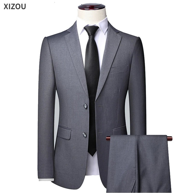 Men Suits For Wedding 2 Pieces 3 Sets Blazers Elegant Formal Jackets Vest Pants Coats Full Classic Costume High Quality 240412