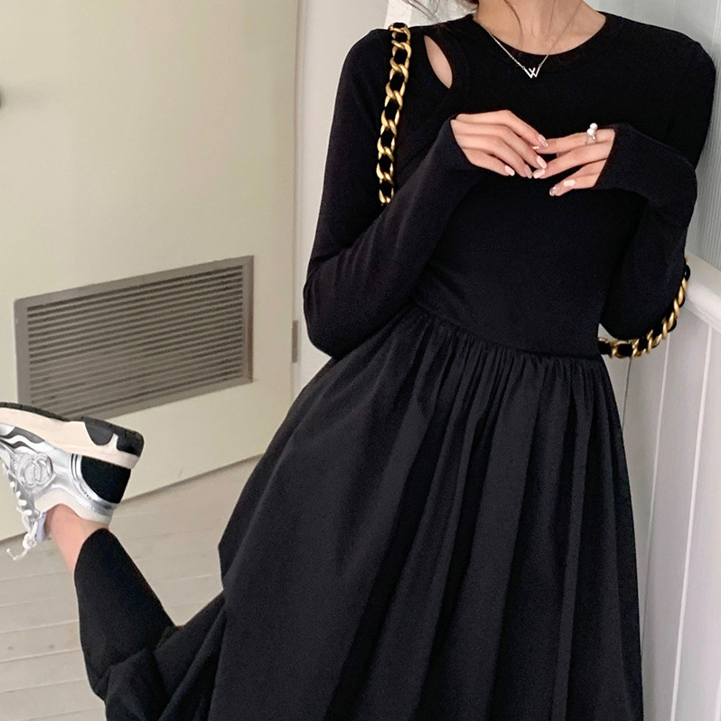 MM223 new design niche temperament slim fit long skirt