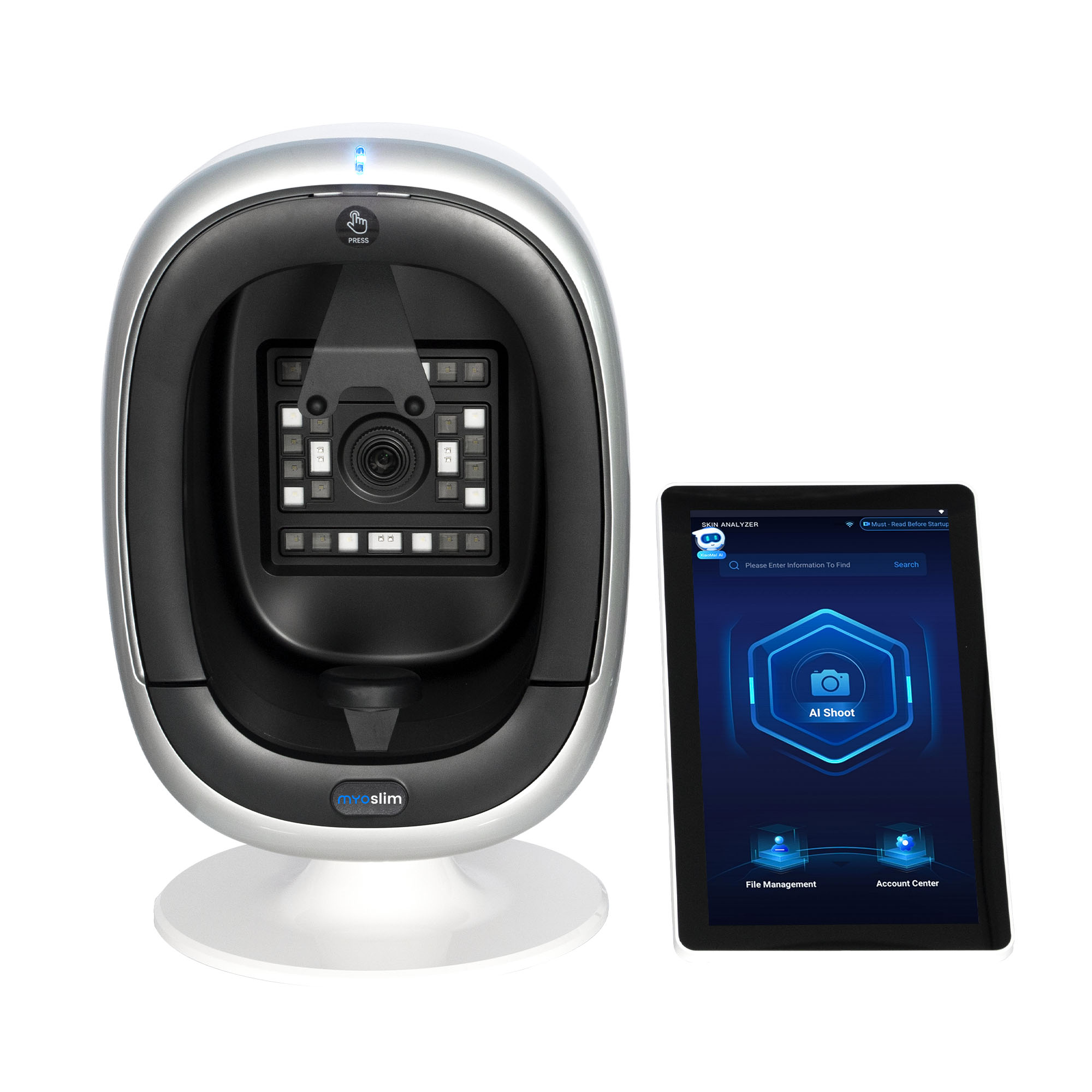 New 3D AI Facial Skin Analyzer With 180 Degree All-round Shooting Magic Mirror Facial Scanner and Acne Analysis Machine