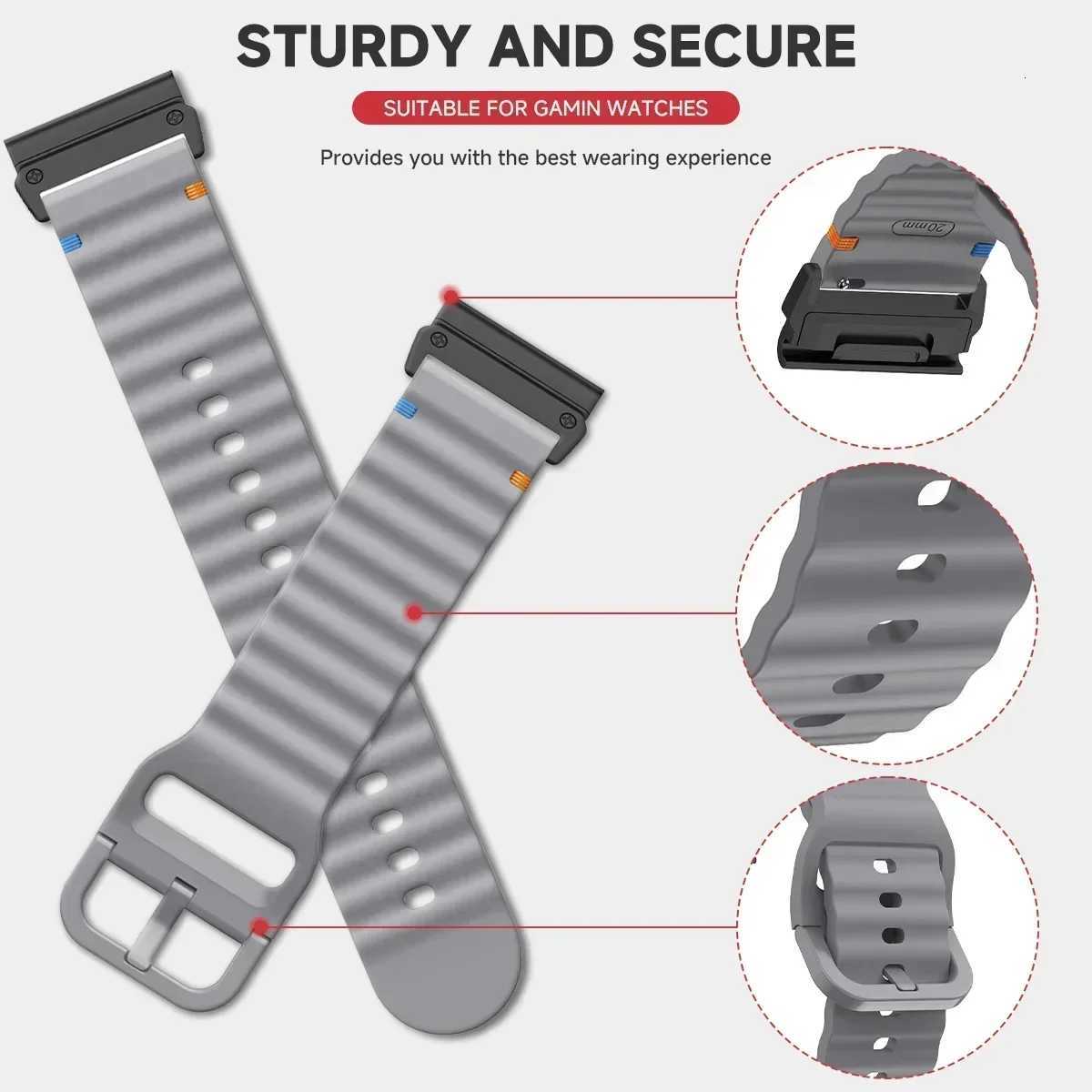 26mm 22mm Silicone Strap For Garmin Fenix 8 E 7 7X 6X Pro 5XPlus Epix Pro Gen 2 47mm 51mmEnduro 3 QuickFit Watchband Bracelet Z250924