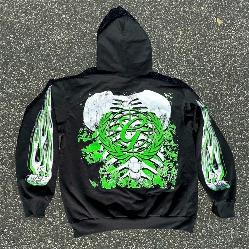 y2k women men hoodie printed pullover Sweatshirt Street wear oversized punk retro kpop dance long sleeve top 240814