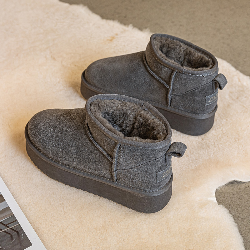 Free Shipping 2025 Extremely Warm Winter Boots for Women, Waterproof Genuine Leather Snow Boots with Plush Furry Lining, Thick Non-Slip Sole for Cold  - view 6