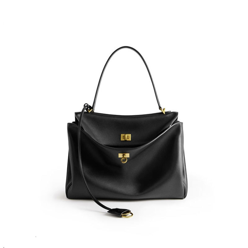 Bag for Women 2025 New Rodeo Bag Large Capacity Commuter Tote Bag B Brand Same Style Handbag Textured Shoulder Bag f6