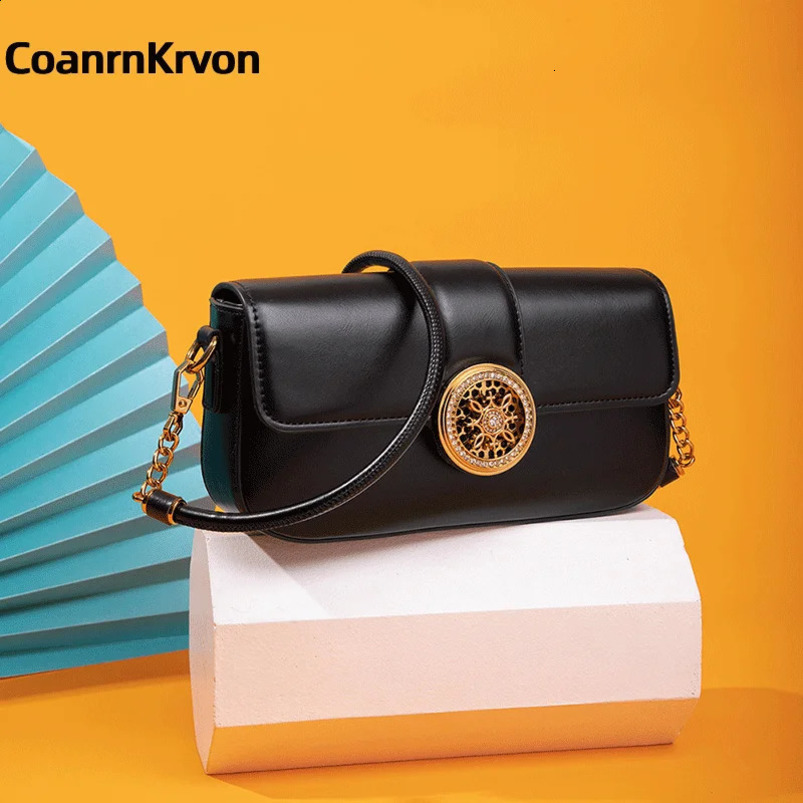 Ladies diamond buckle y ner shoulder bag ladies handbag retro square n wallet cross 240823