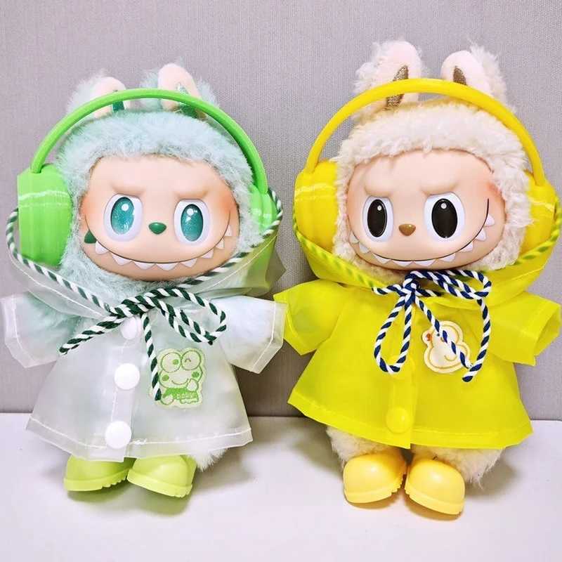Labubu Generation 1 2 3 15cm 17cm Clothes Colorful Raincoat Dolls Accessories Anime Character Dress Up Toy Dolls Clothes C250924