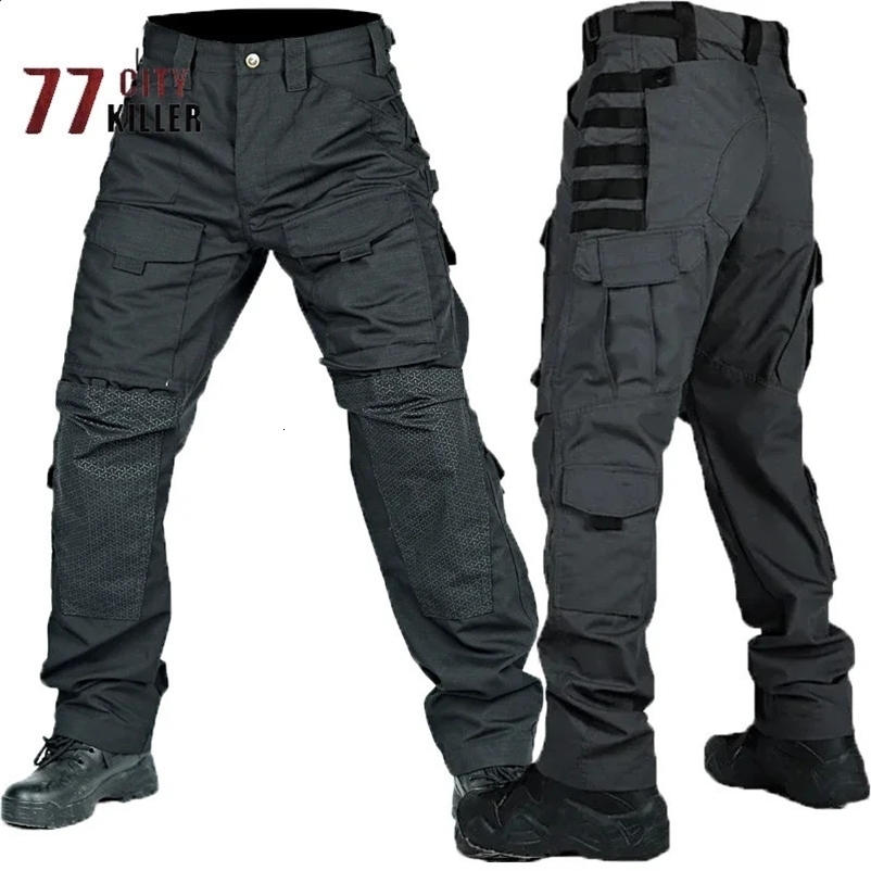 77City Killer Tactical Pants Men Cargo Military Elasticity Joggers Men Quality Multi-pocket Mens Trousers SWAT Men Pants Hombre 240812