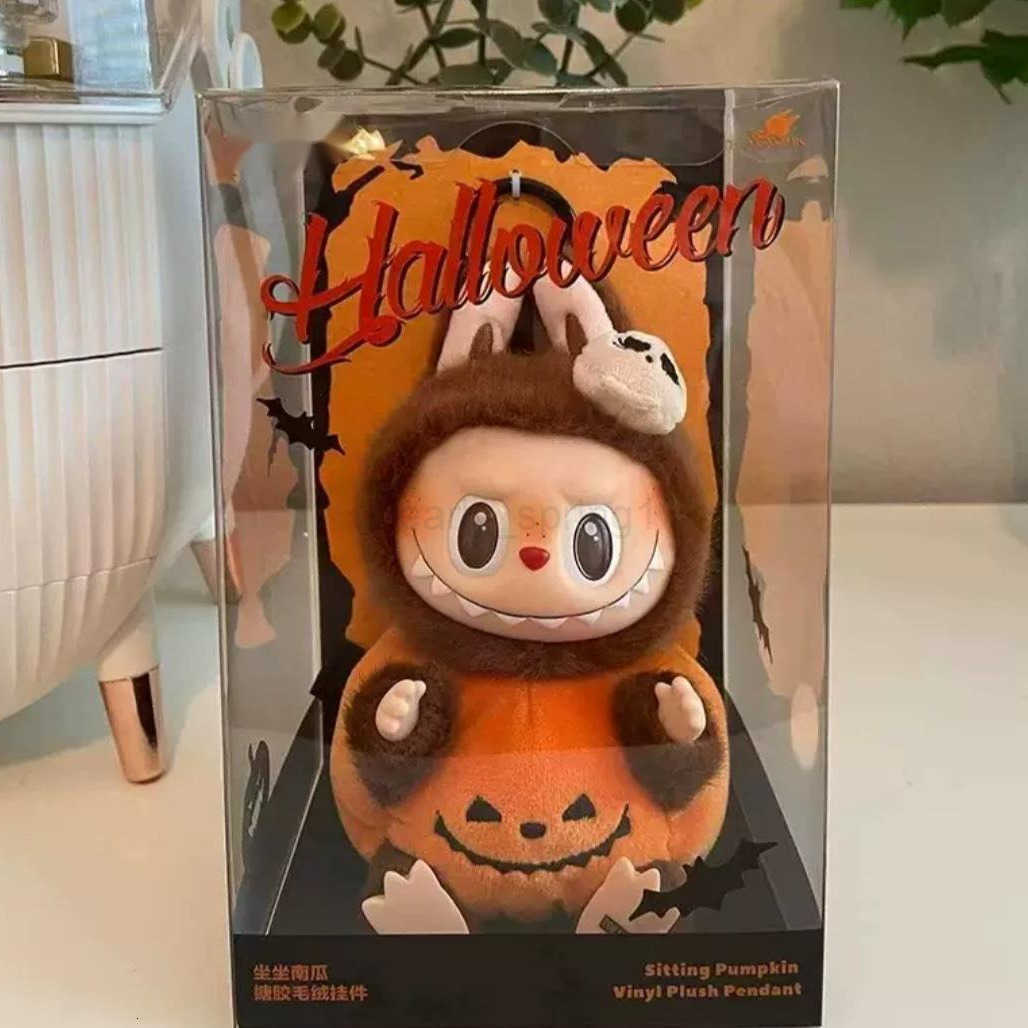 Genuine Labubu Halloween Vinyl Pumpkin Weird Carnival Vinyl Doll Pendant Surprise Halloween Gift T250921