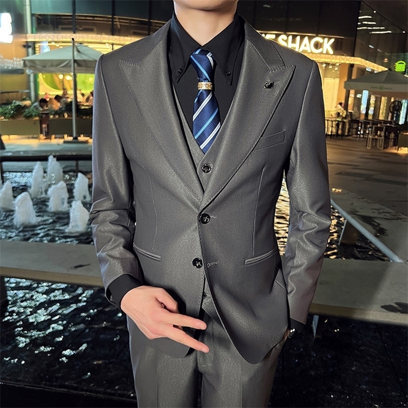 Men's Suits Blazers JacketVestPants Men Spring High Quality Business Suits/Male Slim Fit Groom Got Married in a Tuxedo Men's Leisure Blazers