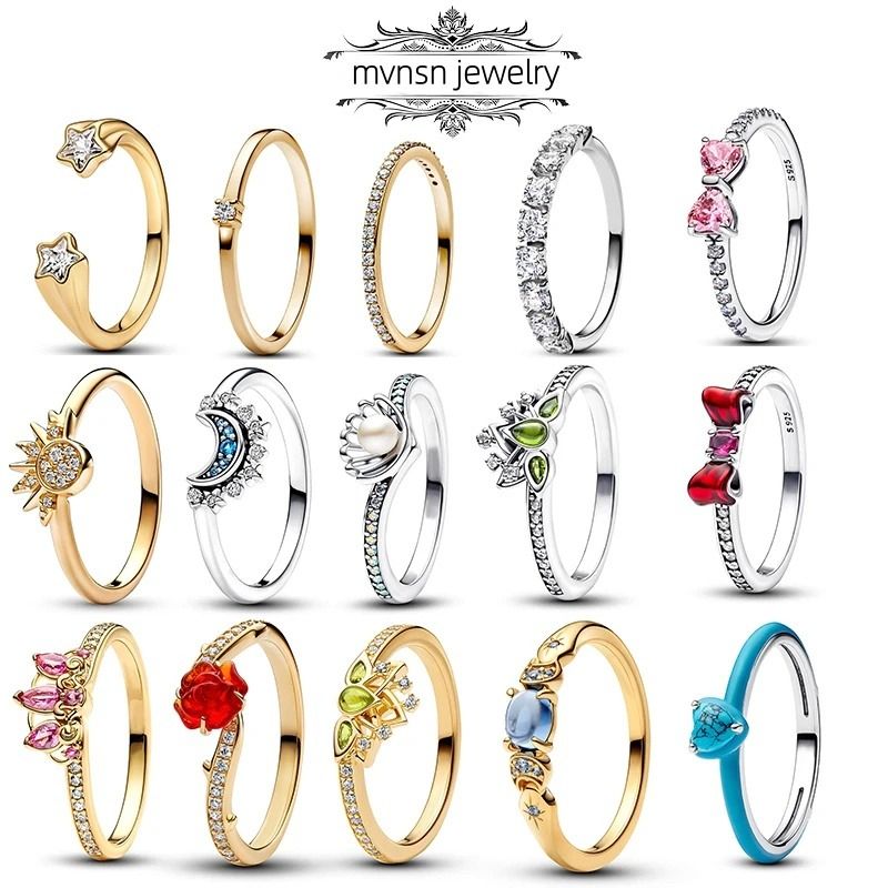 Ring designer ring for women 925 Silver Princess Gold wedding Rings with box heart rings luxury jewelry For Any Occasion DIY Birthday Gift factory wholesale