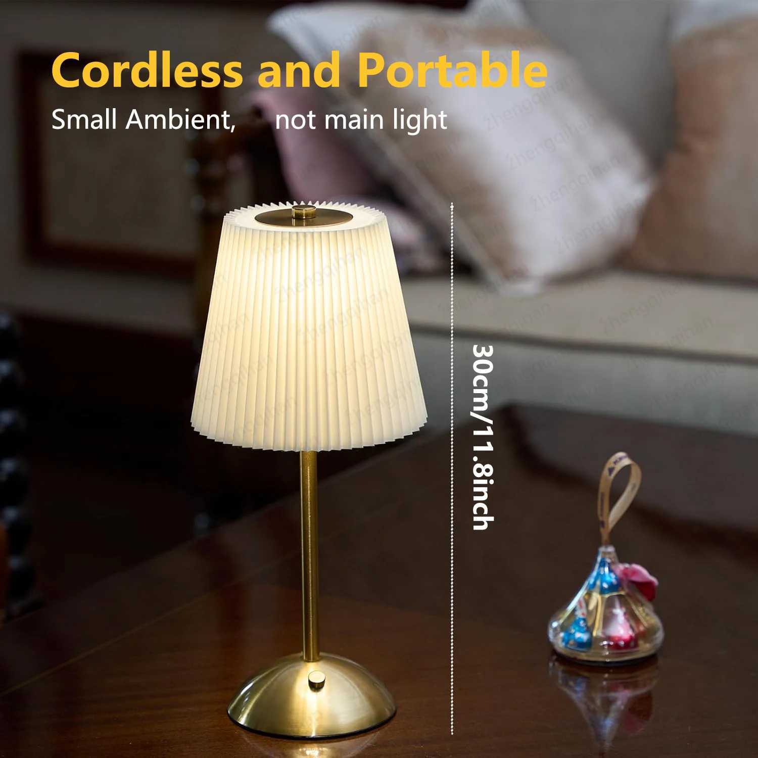 LED Table Lamp Touch Sensor Rechargeable Desktop Night Light Wireless Reading Lamp For Restaurant Hotel Bar Bedroom Decor Light C251115
