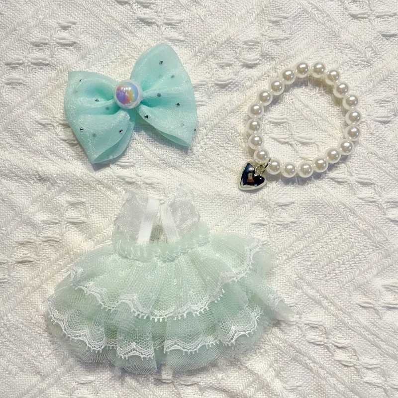 New LABUBU baby clothes double lace suspender cake princess dress doll clothes accessories pendant C250924