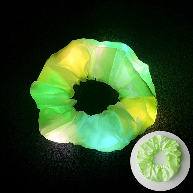 Hair Accessories Light Up Scrunchies For Girls Led Hair Ties Woman Ponytail Holder Scrunchy Bands Hairbands Party Supplies Halloween M4356