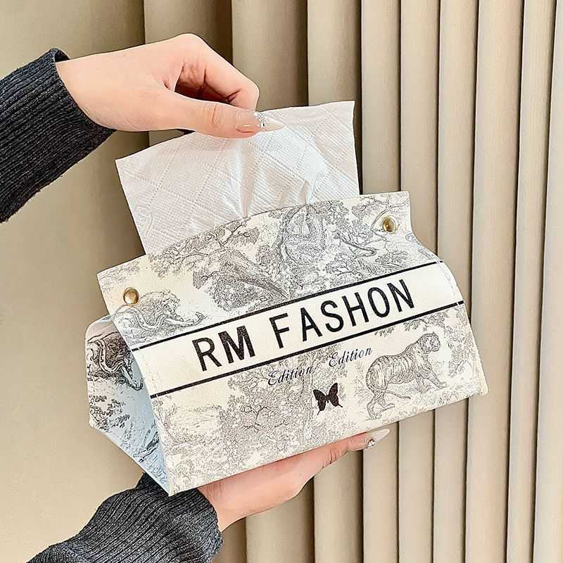 HighQuality Tissue Box for Living Room Ins Style Creative Home Decor for Coffee Table Dining Table OilProof Leather Tissue Box C250924