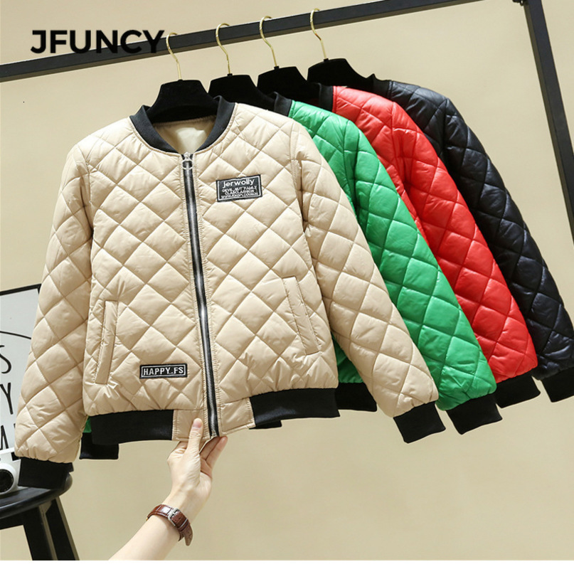 JFUNCY Winter Light Jacket for Women Korean Woman Parkas Female Thin Jackets Coats Plus Size Women's Jacket Cotton Outwear 200928