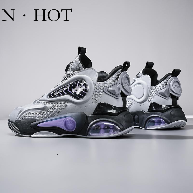 NHOT Designer Luxury Breathable Sports Men's Shoes Spring And Autumn Trend Leisure Knob Air Cushion Basketball Shoes Fashion Trend Button Running