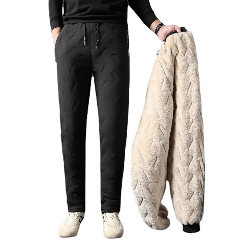 Men's Pants Winter Warm Cashmere Straight Men's Casual Pants Fashion Soft and Comfortable Plus Size Joker Pants 230327