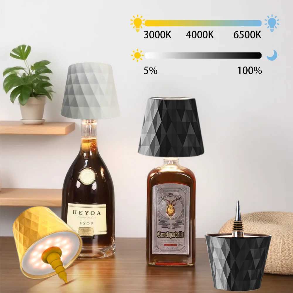 2025 New Wireless Bottle Lamp 3 Color Rechargeable Wine Bottle Lights Touch Control Lamps for IndoorOutdoor Bars Restaurants C251115