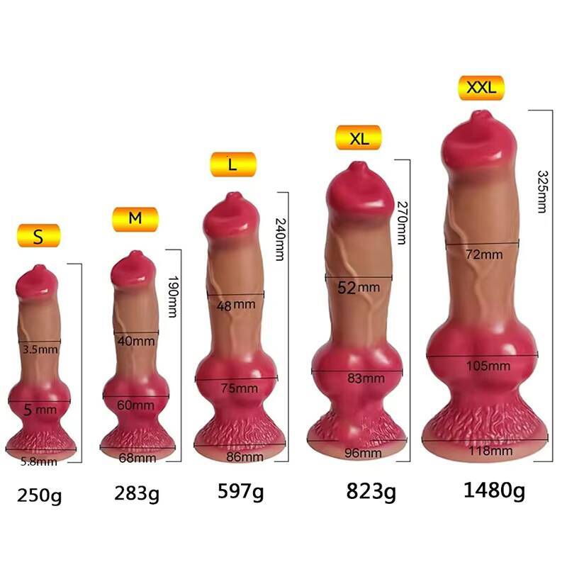 Extra Long XXXL Silicone Anal Plug Huge Wolf Dildo Monster alien Dog Thick Penis With Suction Cup Sex Toys for Masturbation