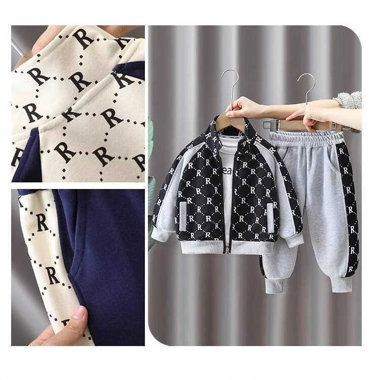 Luxury Children's Boys Sportswear Casual Outfit - Stylish Two-Piece Ensemble for Kids