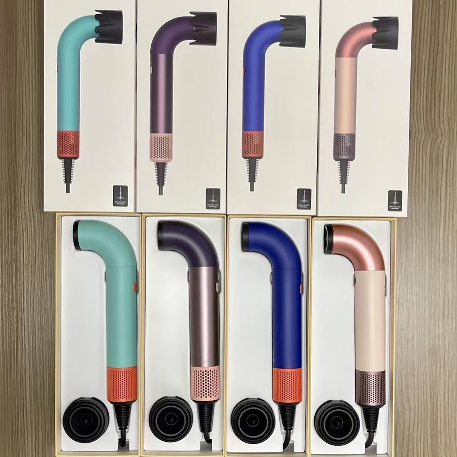 Hair Dryer Designer Dryers Air Wrap Anion Curved Pipe High Speed Motor Quick Dry Mute Operation Safety Features Ideal for Salon Home Use