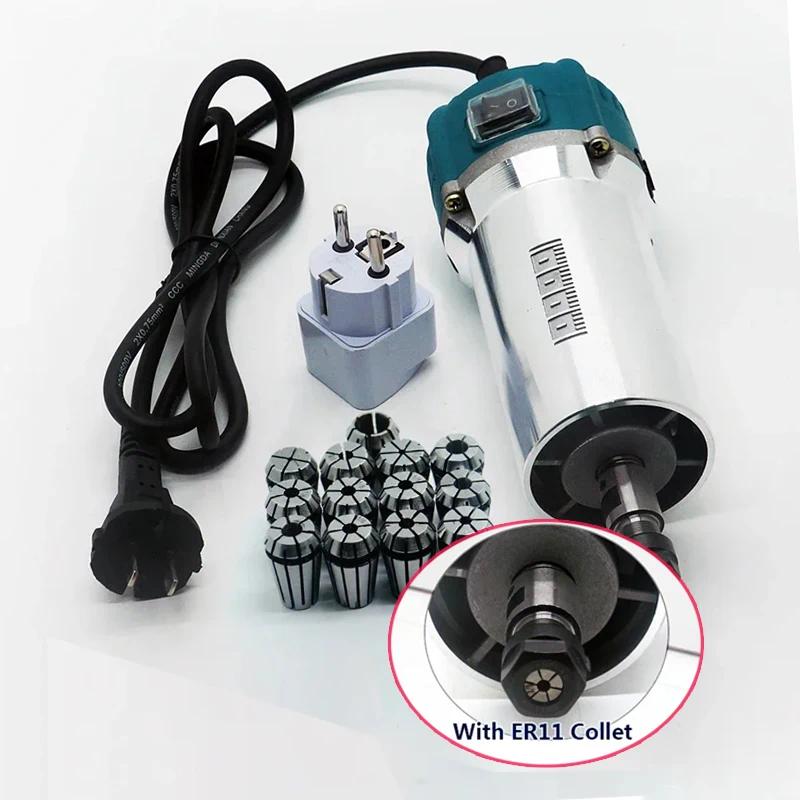 NEW 1500W CNC Wood Router Air Cooled Spindle Motor Diameter 64mm ER11 Collet Chuck for Aluminum Carving Milling Engraver Machine