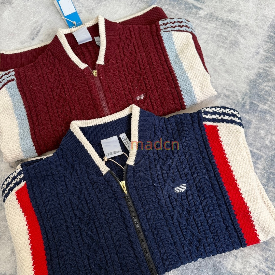 Designer Mens Jackets knitted zipper cardigan man fashion outwear coats knit print knitwear high street S-2XL