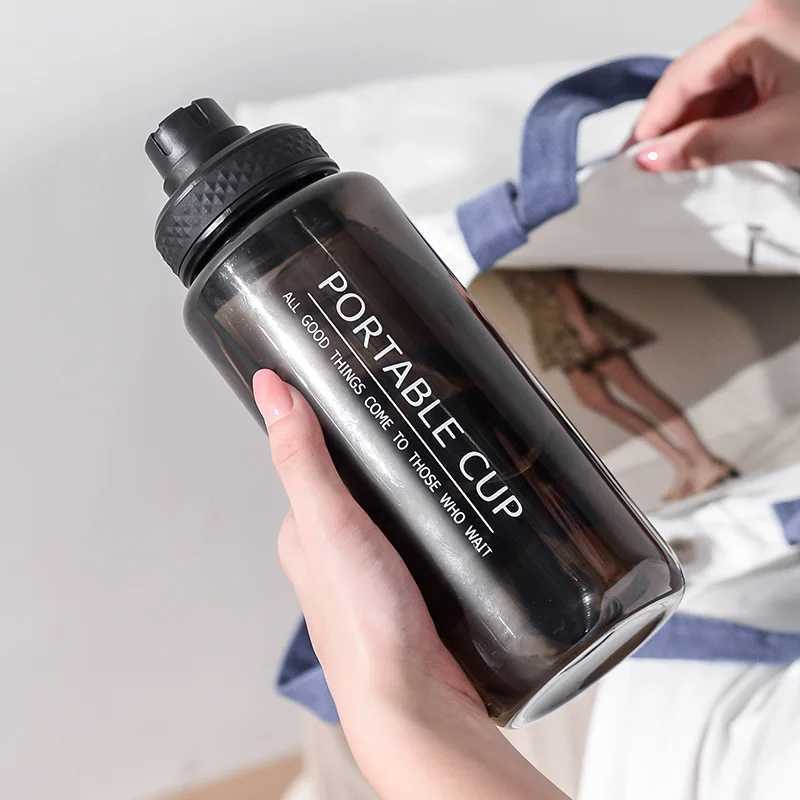 1000ml Sports Water Bottle Portable Leakproof Large Capacity Travel Kettle Lightweight Plastic Water Jugs Creative Space Cup J250923
