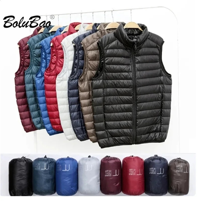 BOLUBAO Outdoor Leisure Vest Men Pure Cotton Slim Warm Solid Color Coat High Quality Selling Leisure Vest Men 240912