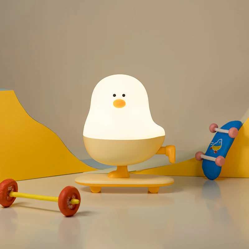 Creative Chicken Night Light Cute Animal Night Lamp Desktop Decorative Lamp USB Charging Stepless Dimming Children Birthday Gift C251115