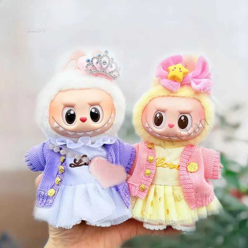 Mini Doll Outfit Accessories Set Cotton Sweater Skirt Clothing for 1517cm Ropa Labubu Dolls 10cm Cotton Dolls C250924