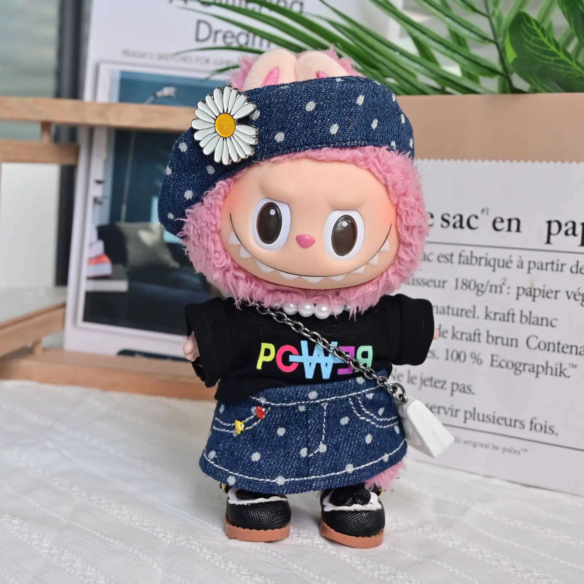 For 1517cm Labubu Doll Kpop Idol Gd Concert Same Clothes Set Labubu 30 Diy Clothing Accessories GDragon Same style Trend suit C250924