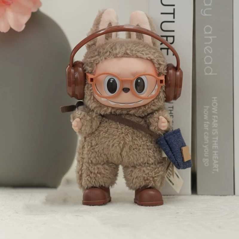 DIY accessories for labubu V1 V2 shoes without lenses glasses stylish plastic headphone set plush doll decoration birthday gift C250924