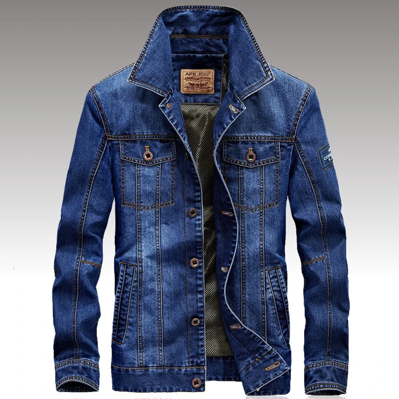 Mens Spring Fashion Denim Jacket Jeans Jacket Top Quality Male Winter Bomber Outwear Coats Plus Size 4XL 250116