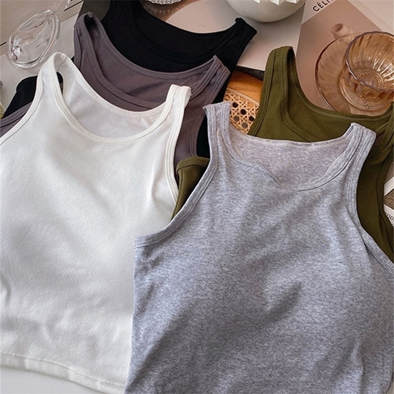 Camisoles Tanks Yitimoky Tank Tops for Women Summer Blended Backless Short Camis Sexy Crop Halter Top Solid Casual Clothing Streetwear 230413