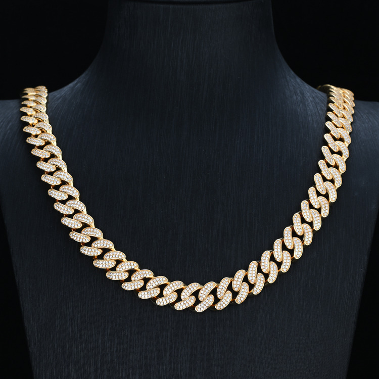 High Quality 925 Silver Moissanite Cuban Chain 12mm Iced Out Hip Hop Jewelry for Men Gift Idea with GRA Certificate