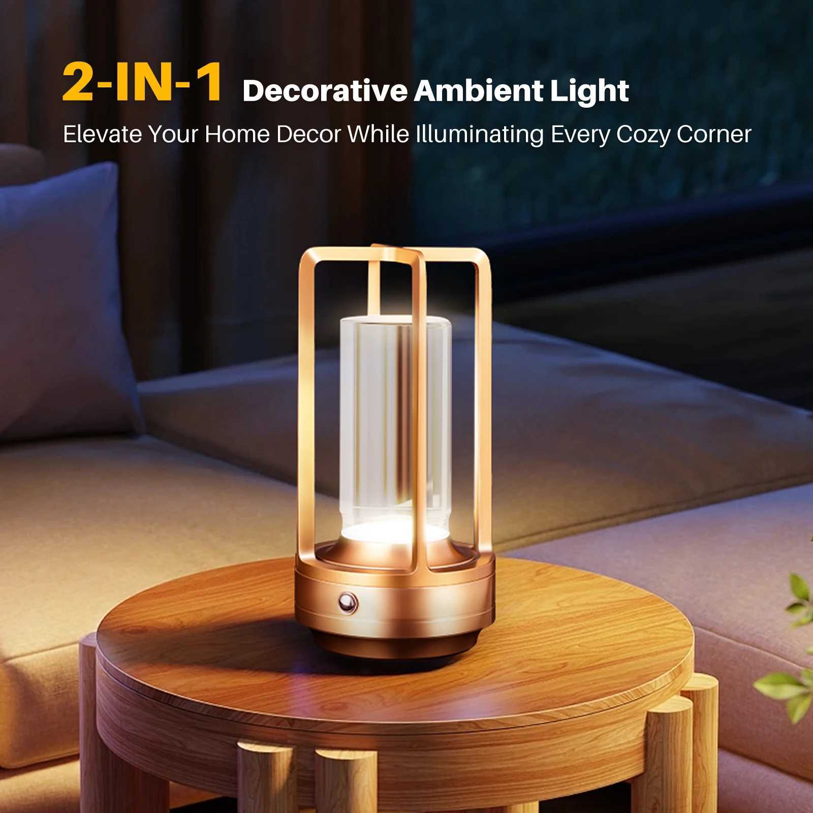Rechargeable Led Cordless Table Lamp Style Desk Lamps Camping Atmosphere Light Restaurant Creative Beside Night Lights ABS C251115