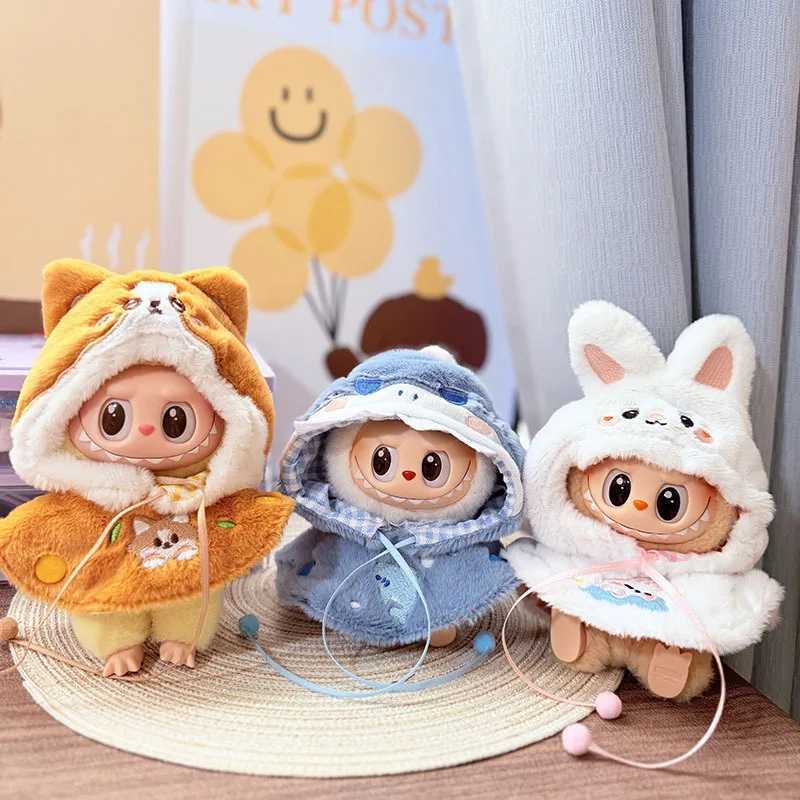 DIY Doll Clothes for 17cm Labubu Dolls Accessories Animal Patterns Shark Corgi Dog Cartoon Dress Up for Labubu Clothes Outfit C250924