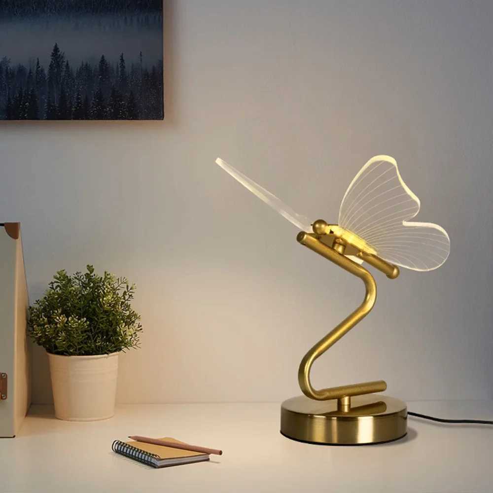Modern LED Butterfly Table Lamp Bedroom Bedside Atmosphere Lamp Living Room Dining Room Home Decoration Lighting Table Lamp C251115