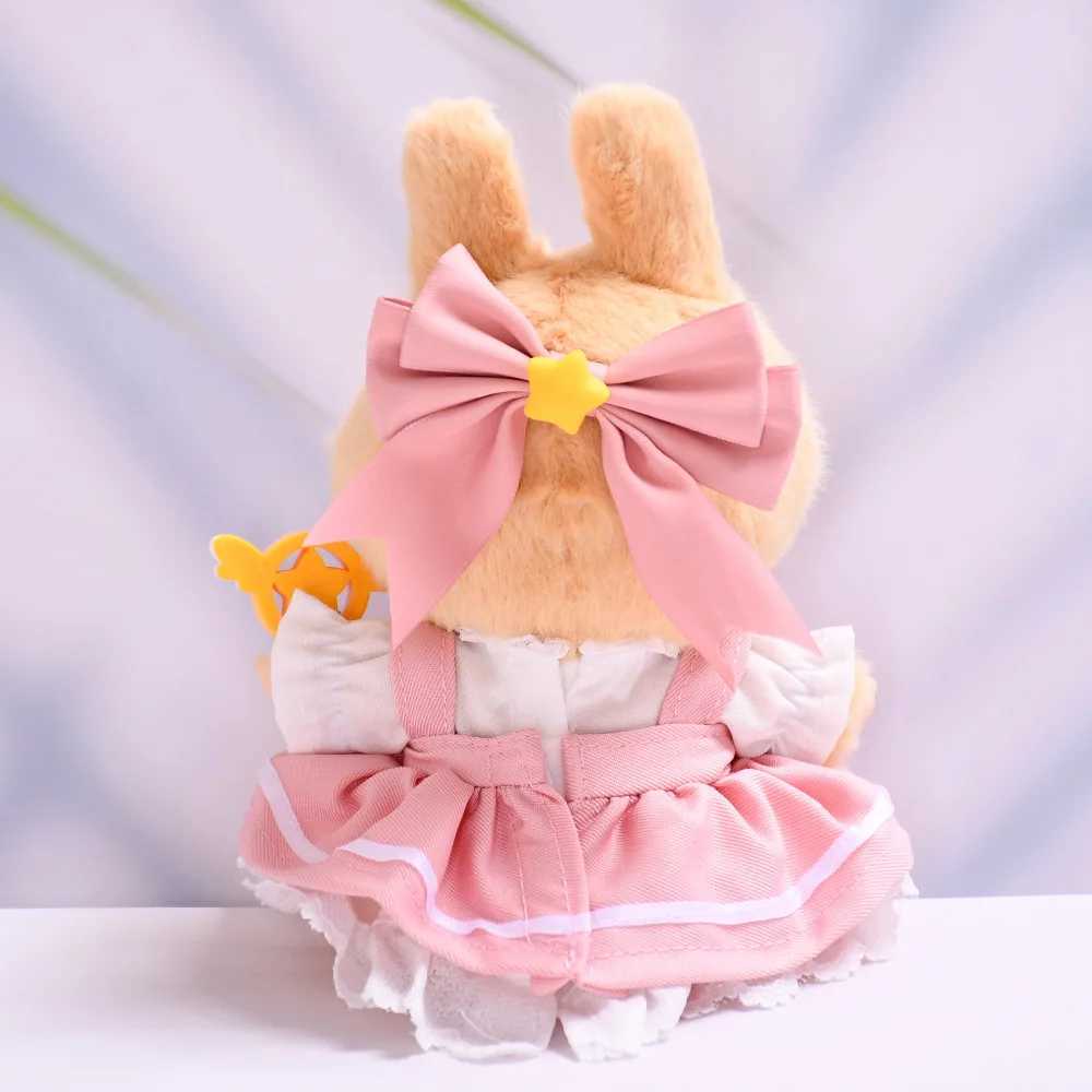 Doll Clothes For 1517cm Labubu Plush Doll Cosplay Kawaii Sakura Skirt Magic Wand Headwear Shirt 4PCSPack Anime Peripheral Gift C250924