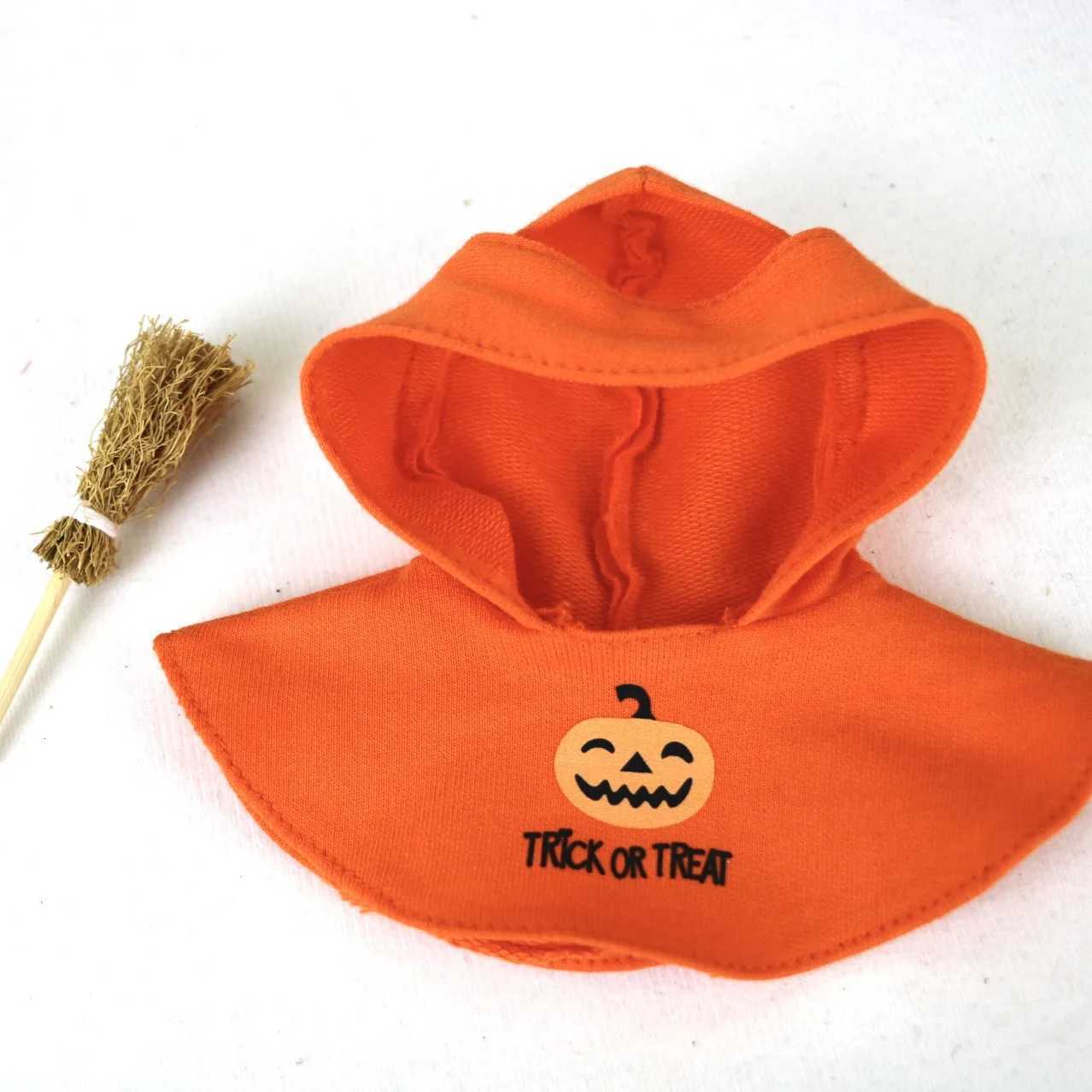 For Doll Cloth 17cm Halloween Evil Cloak Magic Academy Prop Broom Pumpkin Clothes Labubu Doll Pendant Costume Christmas Clothes C250924