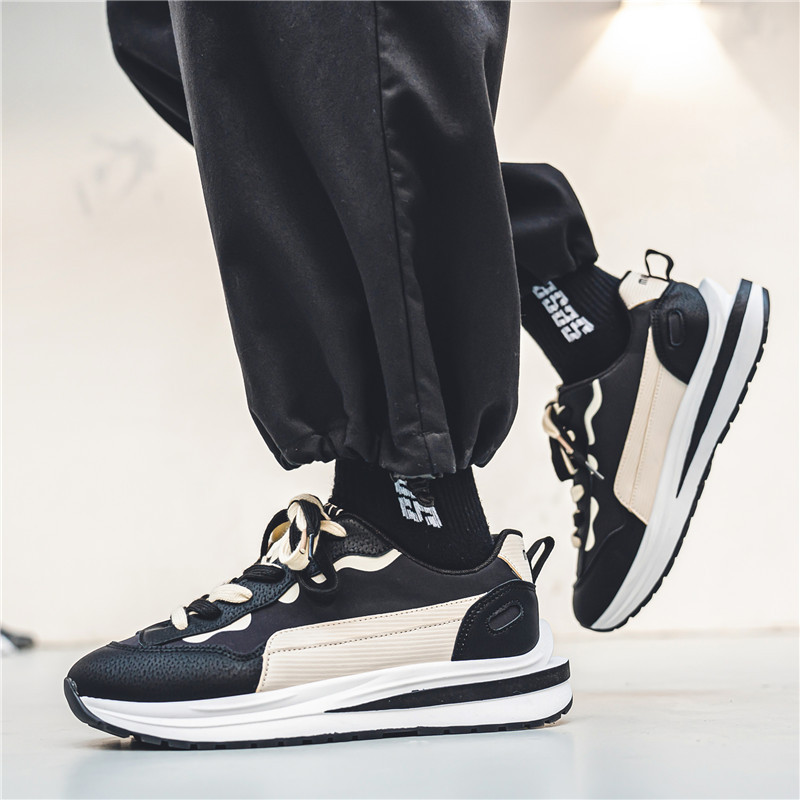 MEIRETU Free delivery designer shoes Men spring autumn thick soled fashionable casual shoes trend