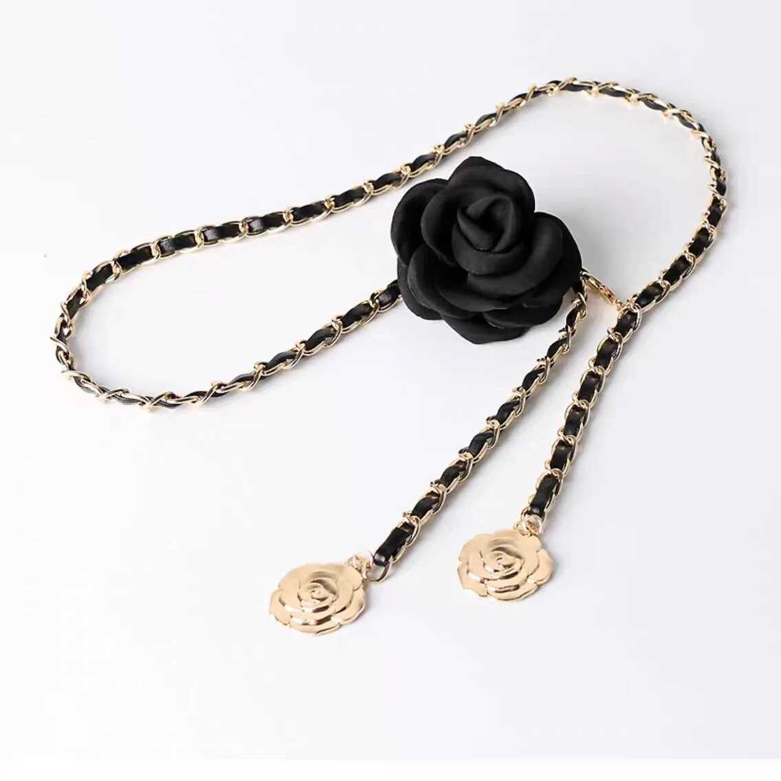 Fashion Waist chain for womens sweater skirt chain highend flower belt decorative dress suit pants waist chain D250924